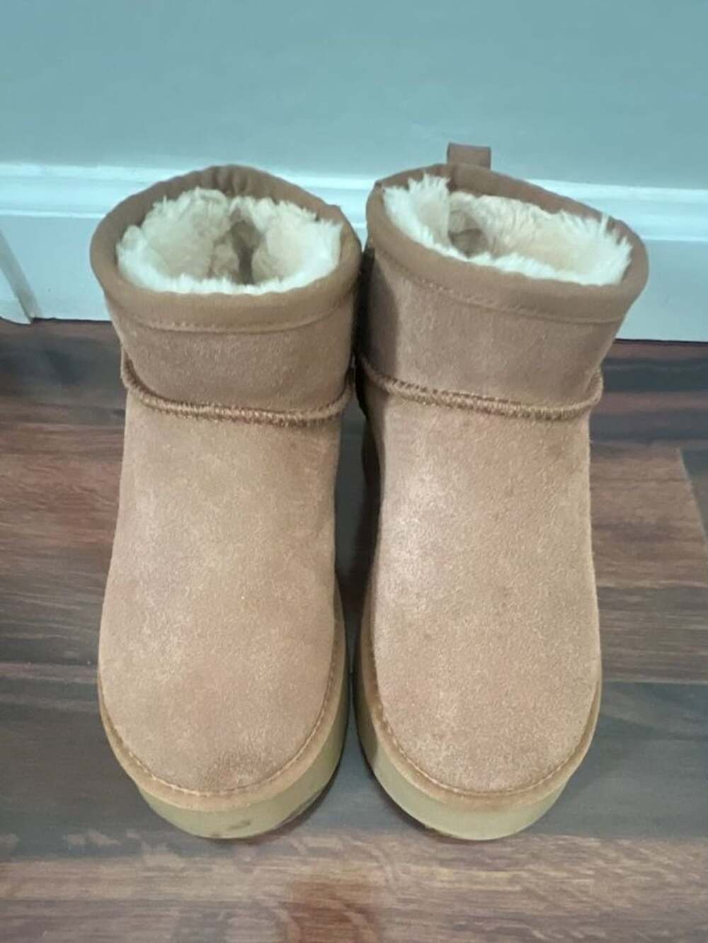 UGG Becca Mini Platform Boots in Chestnut – Women’s Size 6 - Picture 13 of 13